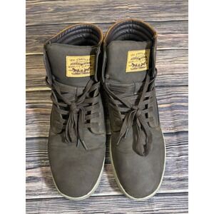 Levi's Mens Brown 12 Faux Leather Lace Up High Top Comfort Fashion Sneakers